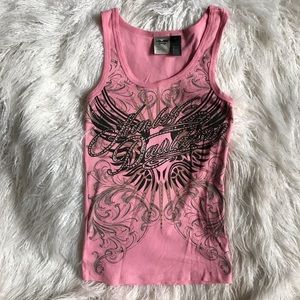 Harley Davidson Authentic pink tank top.